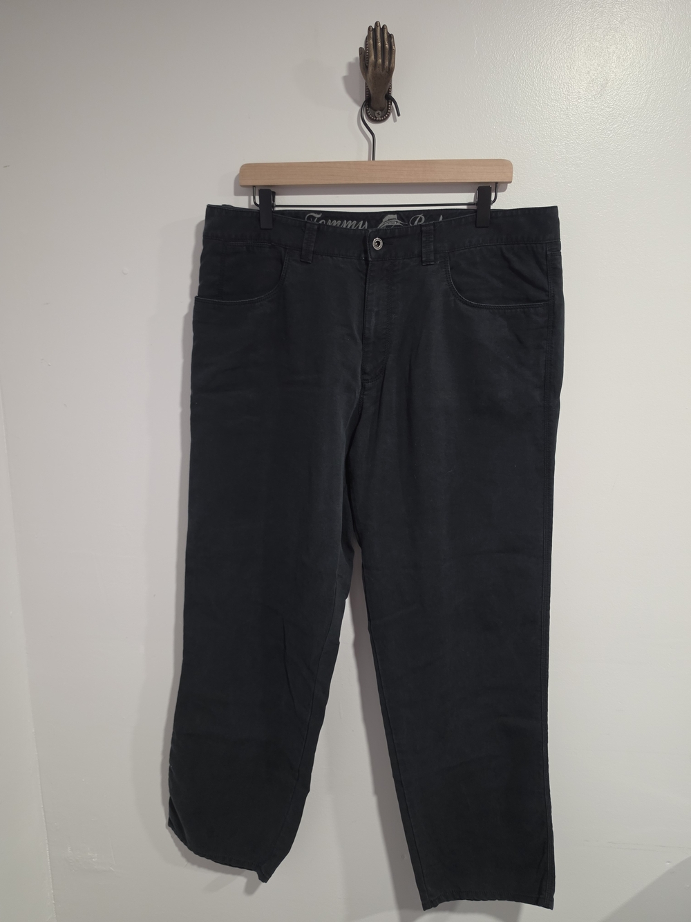 Tommy Bahama Men's Black Relaxed Fit Tencel Cotton Blend Pants Size 35x30